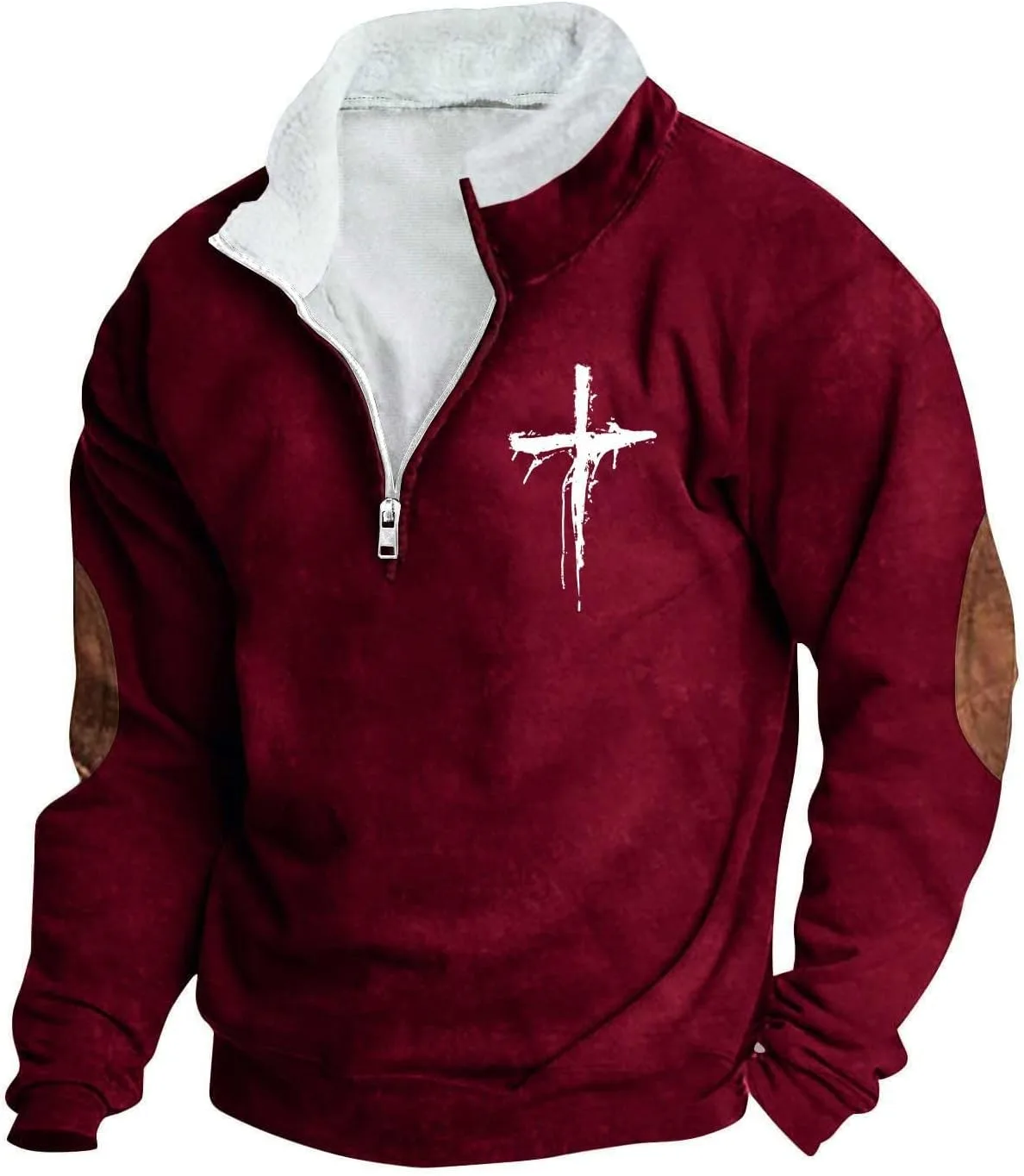 

Толстовка с капюшоном для мужчин, стойка, молния, флис AGWOLF