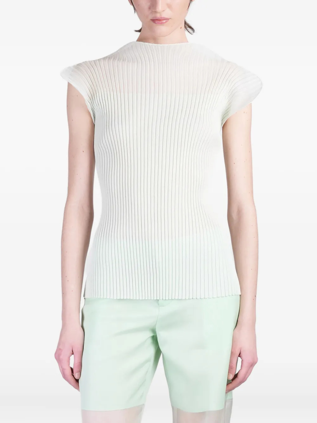 

Топ Del Core rib-knit top, зеленый