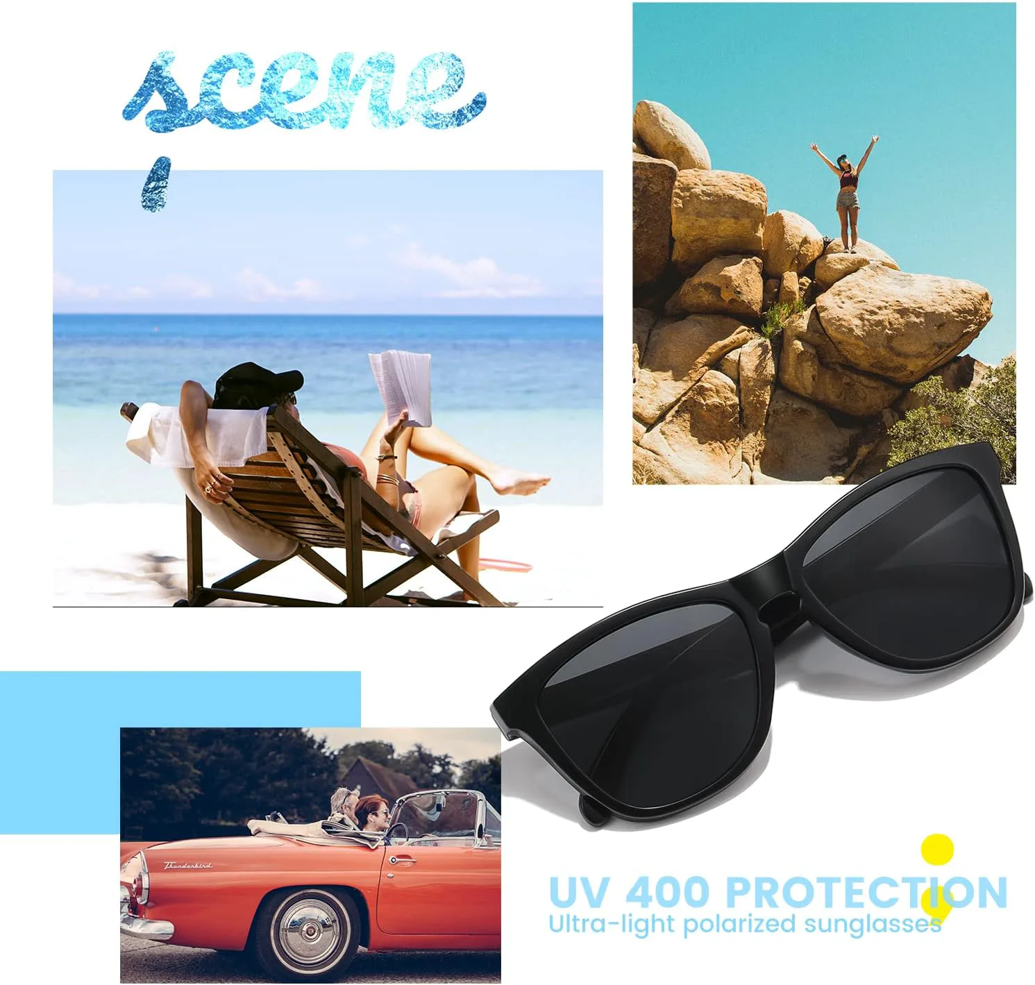 

Солнцезащитные очки женские поляризованные, мужские и женские, ретро зеркальные линзы, для вождения, рыбалки, защита от УФ-излучения UV400 ELITERA, Z-black-c1