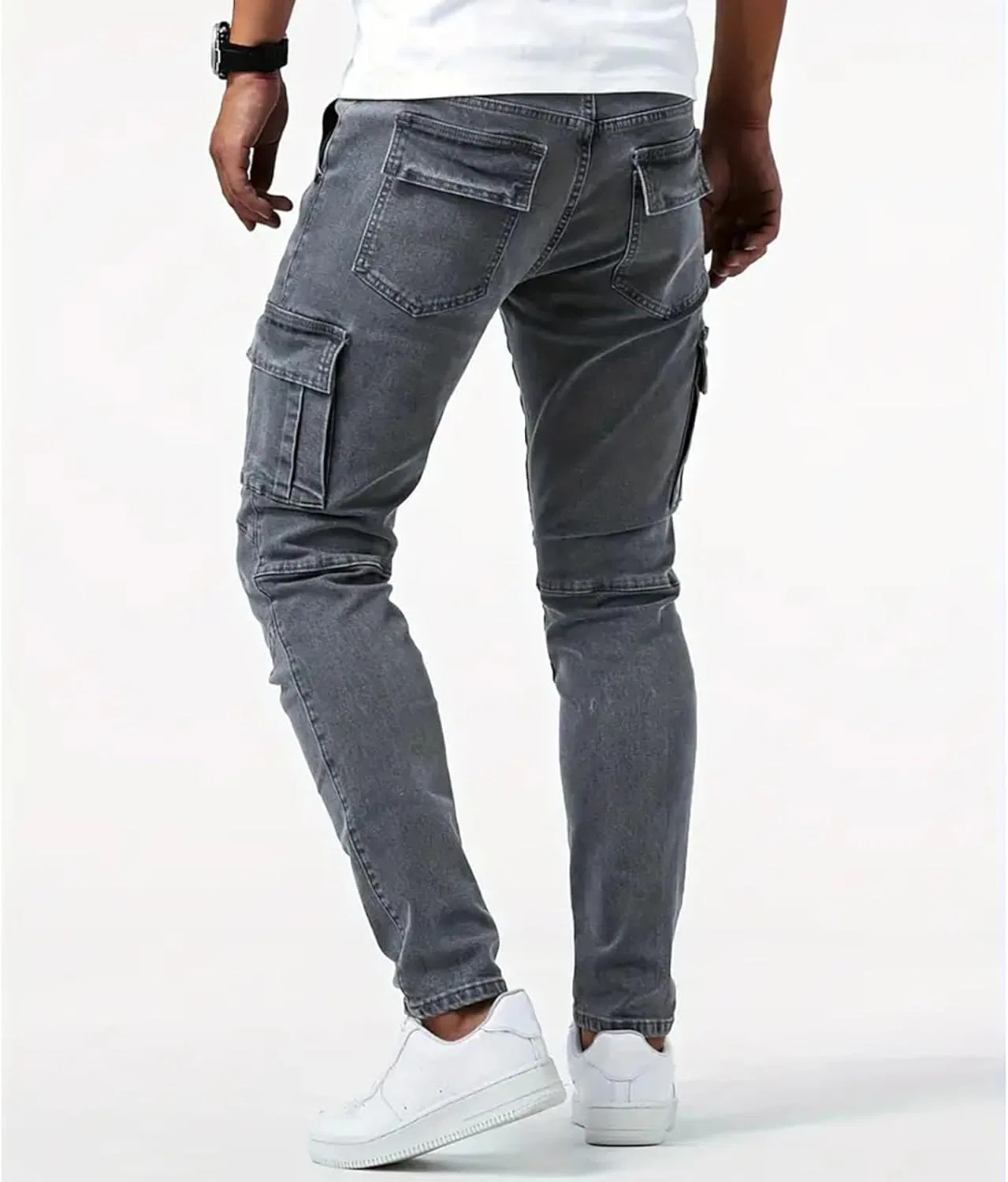 Джинсы карго Slim Fit, Серый — фото 2