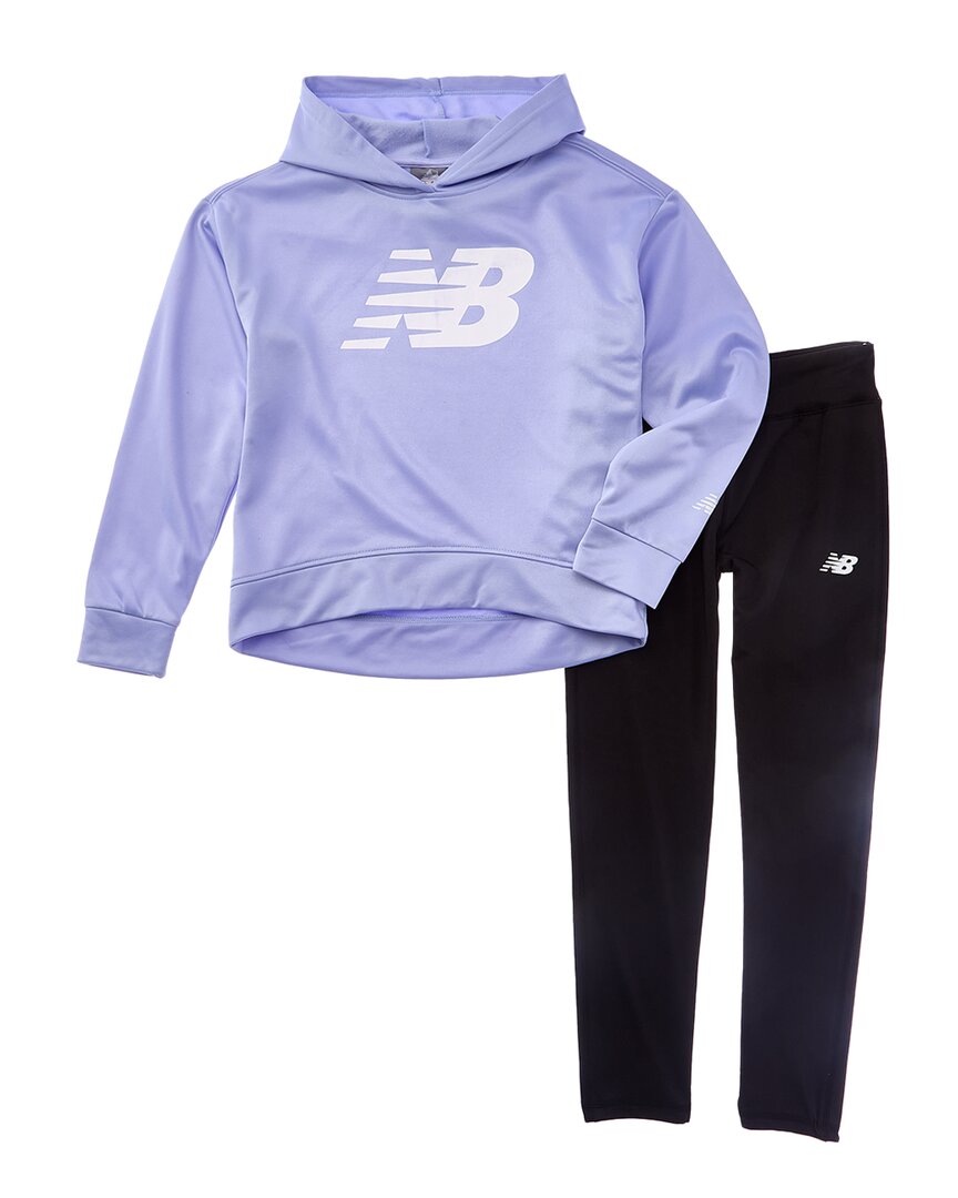 

Комплект New Balance из 2 предметов: худи и леггинсы, фиолетовый