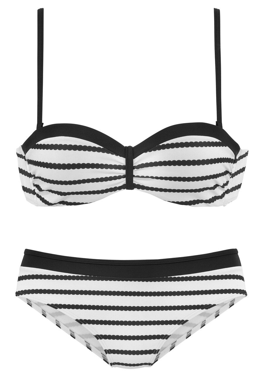 

Бикини на косточках LASCANA Bandeau Bikini, черный/белый