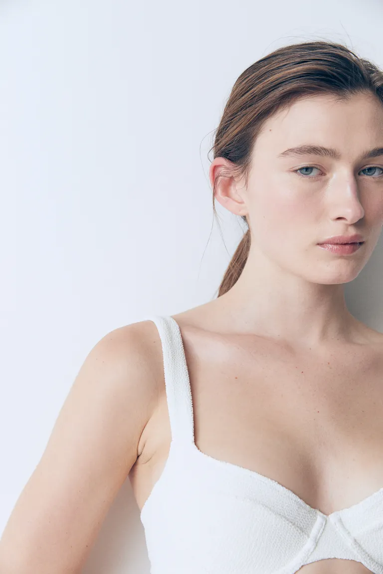 

Лиф бикини без подкладок H&M, белый