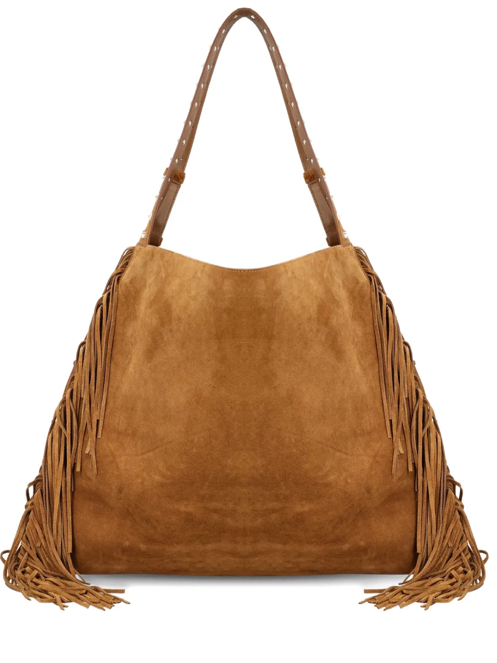 

Замшевый рюкзак с бахромой Christian Louboutin, коричневый