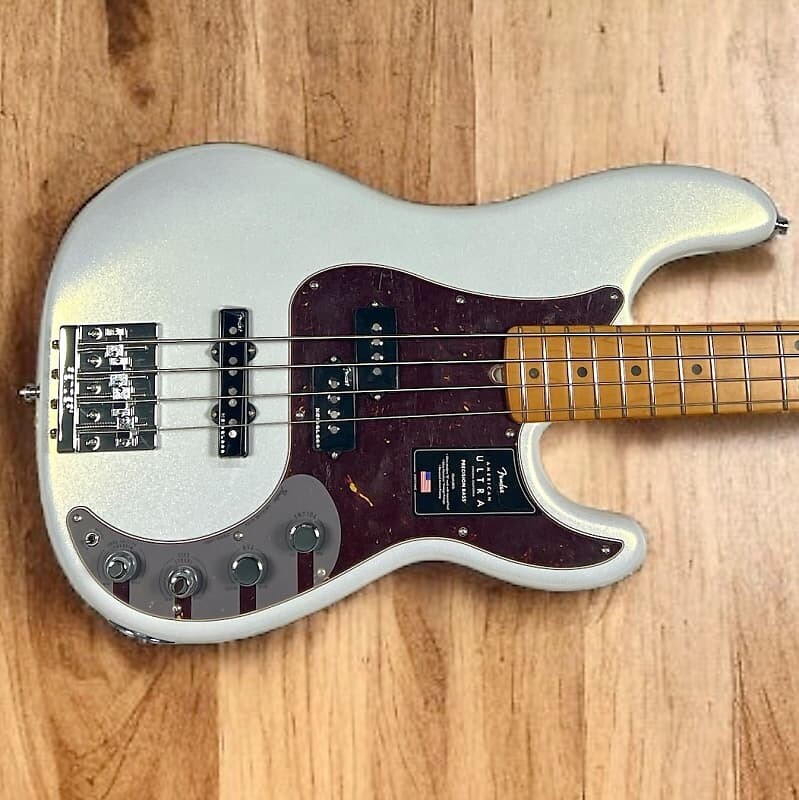 

Басс гитара Fender American Ultra Precision, Arctic Pearl / Maple
