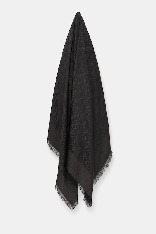 

Шелковый шарф T Monogram Tory Burch, черный