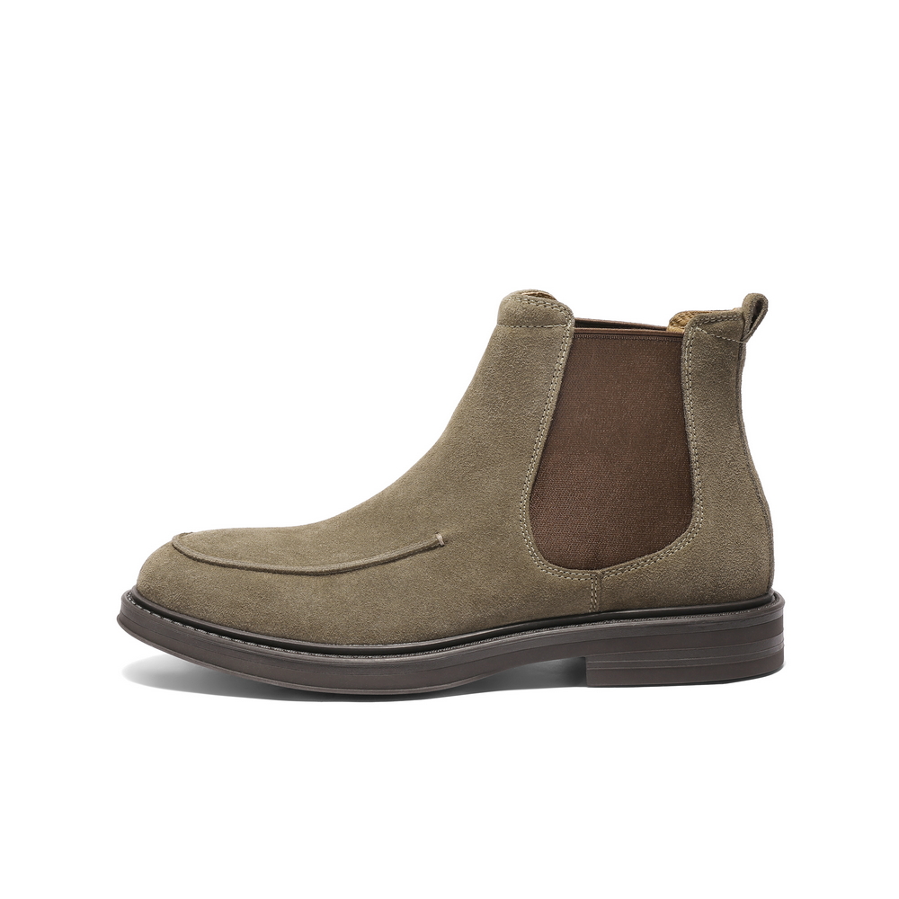 

BELLE Мужские зеленые/коричневые/кофейные челси ботинки с зеленой флисовой подкладкой, цвет Green-Fleece-Lined