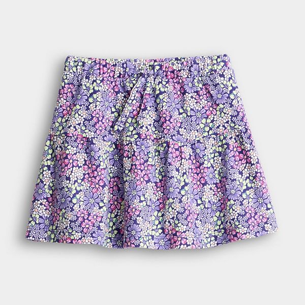 

Детская юбка ярусами для девочек 4-12 лет Jumping Beans, Purple Retro Flowers