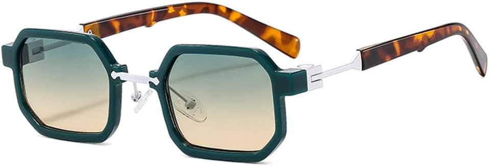 

Маленькие панк-солнцезащитные очки для женщин, двухцветные солнцезащитные очки с защитой от УФ-излучения UV400, градиентные солнцезащитные очки для мужчин generic, Green Green Tea