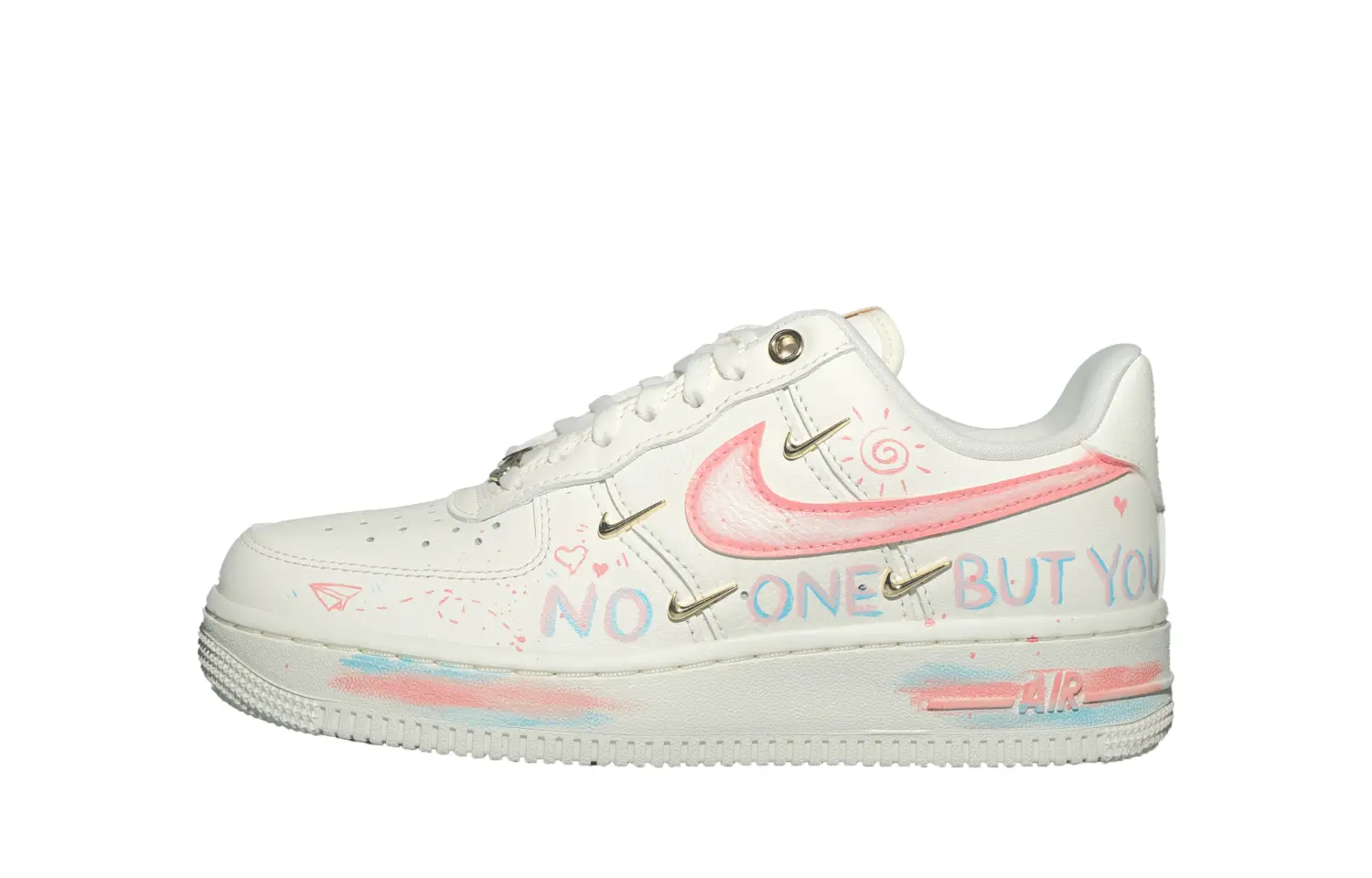 

Nike Кроссовки Air Force 1 устойчивые к истиранию низкие унисекс белые, цвет White