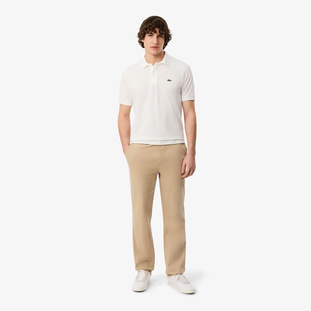 Мужские чиносы прямого кроя бежевые от Lacoste