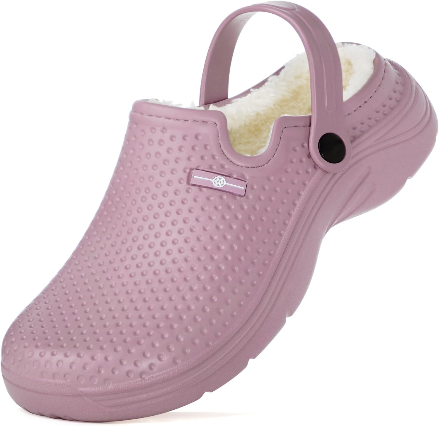 

Мужские и женские утепленные сабо, зимние водонепроницаемые тапочки, садовая обувь без задника, нескользящие домашние тапочки для дома и улицы с мягкой флисовой подкладкой Hsyooes, фиолетовый