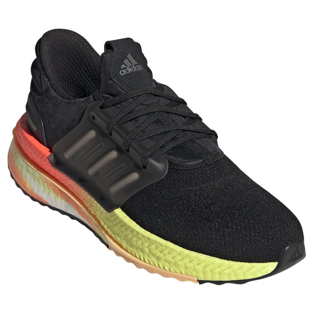 Кроссовки Adidas X_Plrboost, черный/оранжевый/желтый — фото 4