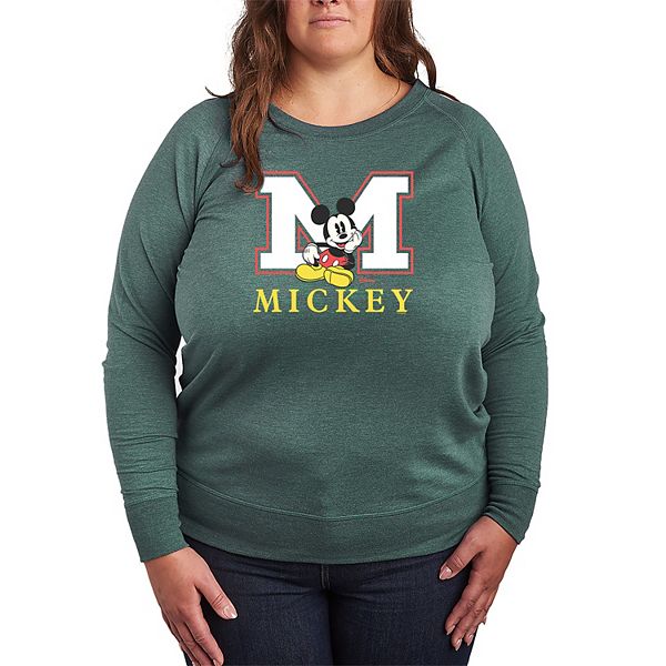 

Футболка с длинным рукавом Mickey Mouse Varsity Letter French Terry plus size Disney