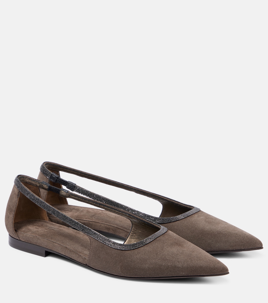 Замшевые балетки Monili Brunello Cucinelli, Torba