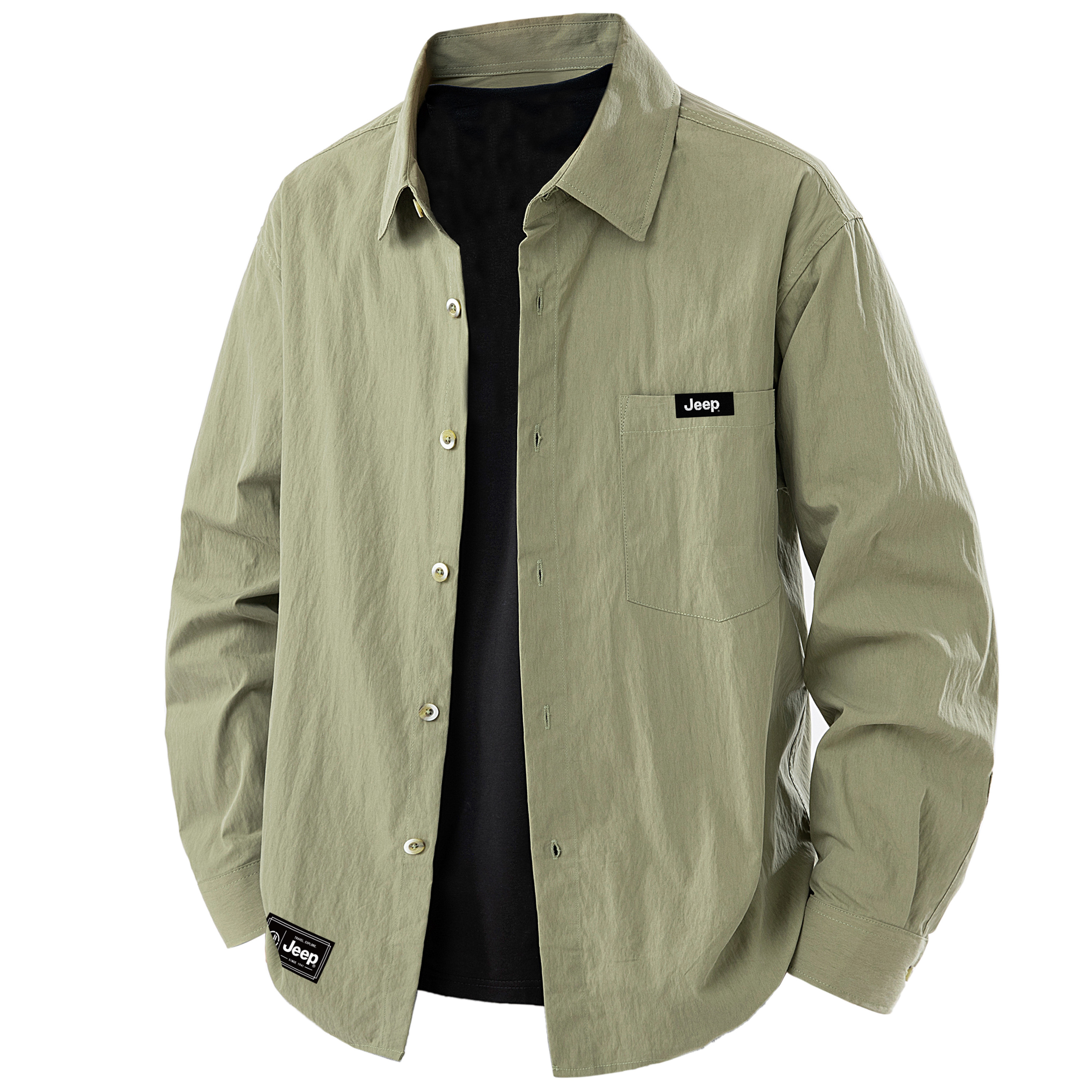 

Рубашка Unisex Lapel Moderate Workwear Jeep, army зеленый