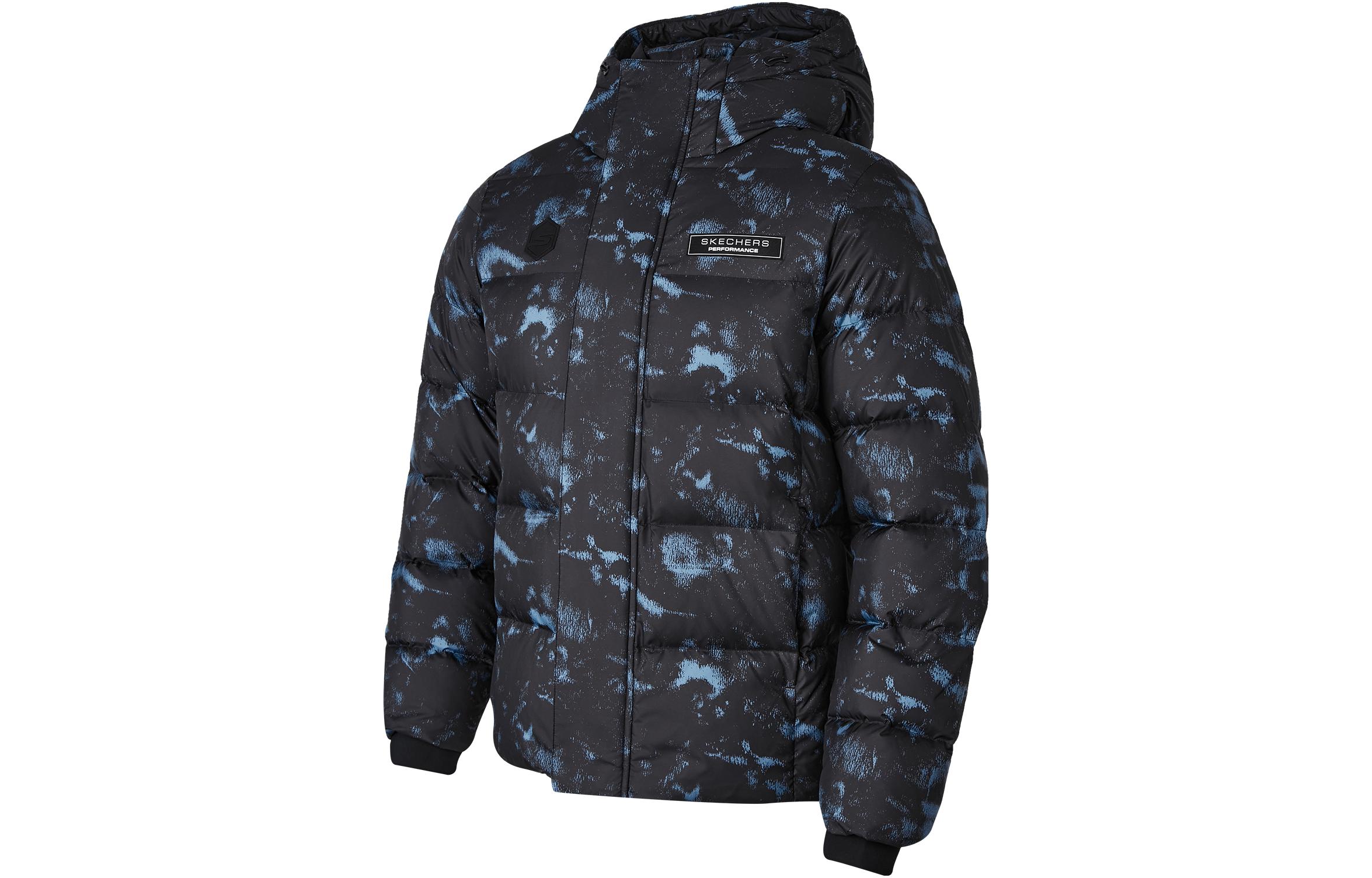 

Skechers Куртка пуховая мужская с принтом, Black Blue All over Print/037H