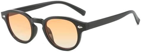 

Мужские ретро солнцезащитные очки, овальные линзы, заклепки, прозрачные градиентные линзы, UV400. Женские солнцезащитные очки, желто-синие, черно-оранжевые, один размер