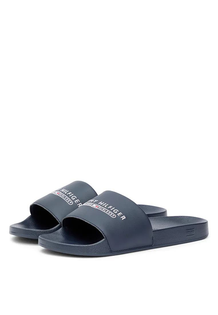 Сандалии Tommy Hilfiger, модель Raised Pool Slides, Tommy Hilfiger, цвет Desert Sky