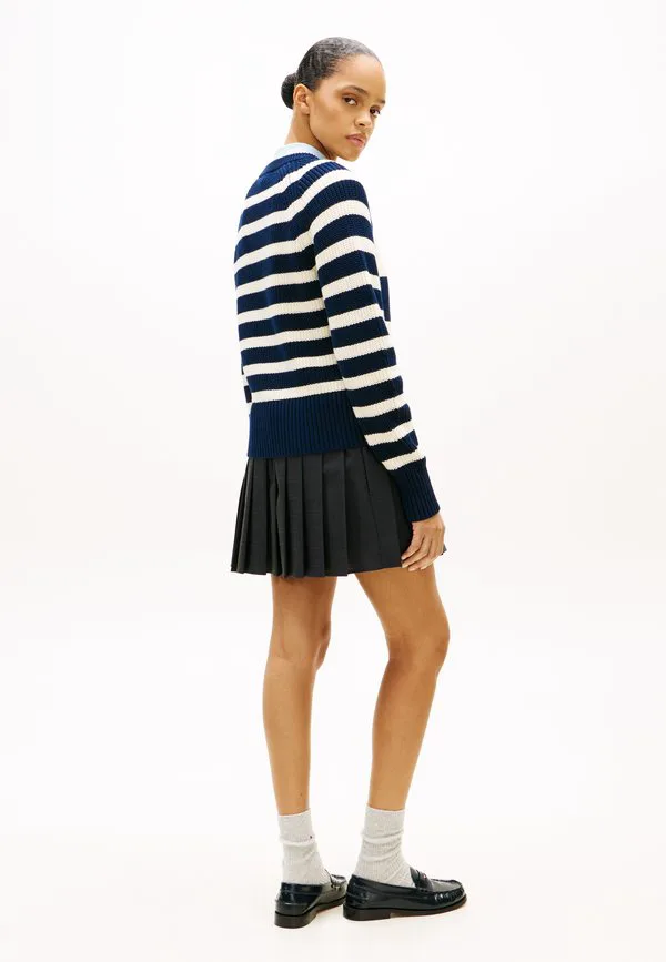 Свитер с круглым вырезом и золотистыми пуговицами Tommy Hilfiger, Dark Night/Calico — фото 3