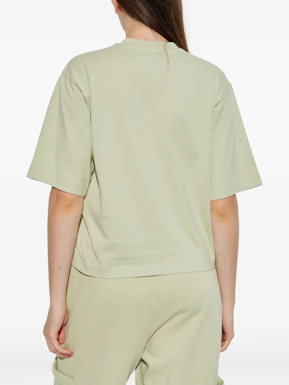Футболка с цветочной вышивкой OFF-WHITE, зеленый — фото 4
