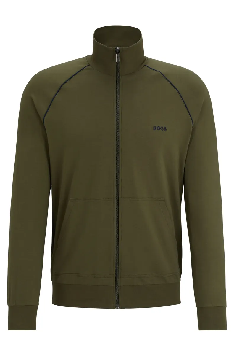 

Толстовка BOSS "Mix&Match Jacket Z" с карманом-кенгуру, зеленый
