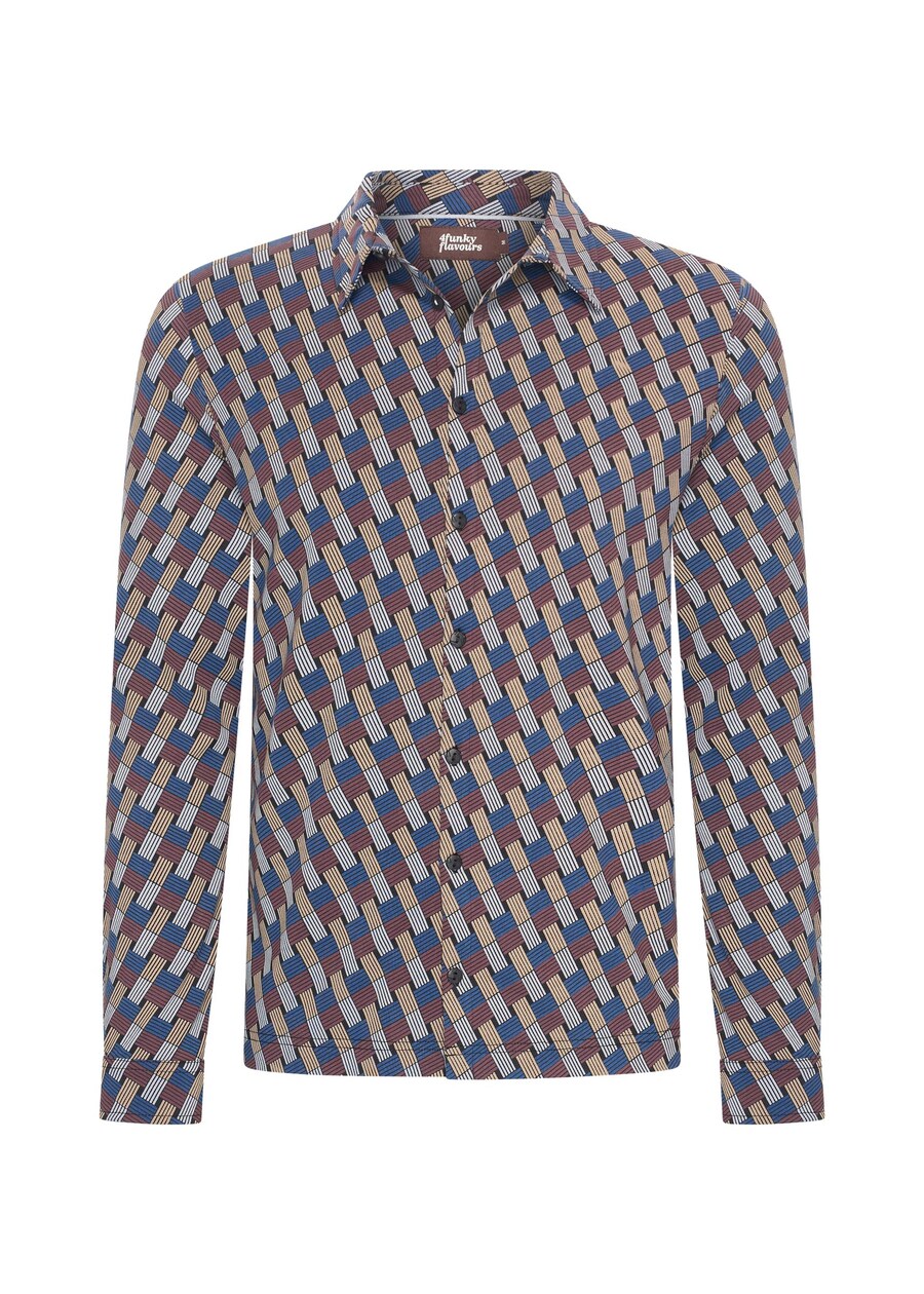 

Повседневная рубашка 4funkyflavours Regular fit Button Up Shirt Stepping Stone, разноцветный
