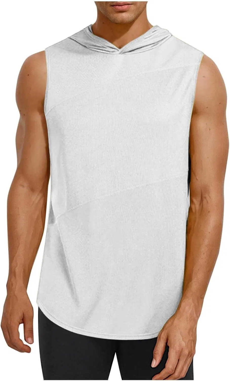Мужской топ с капюшоном Mesh Hooded Tank Top, белый