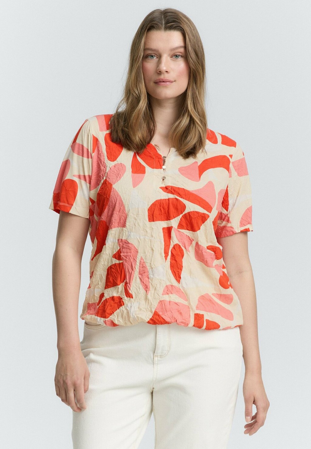 

Блуза PLUS SIZE - CRINKLE MIT MUSTER TOM TAILOR, красный