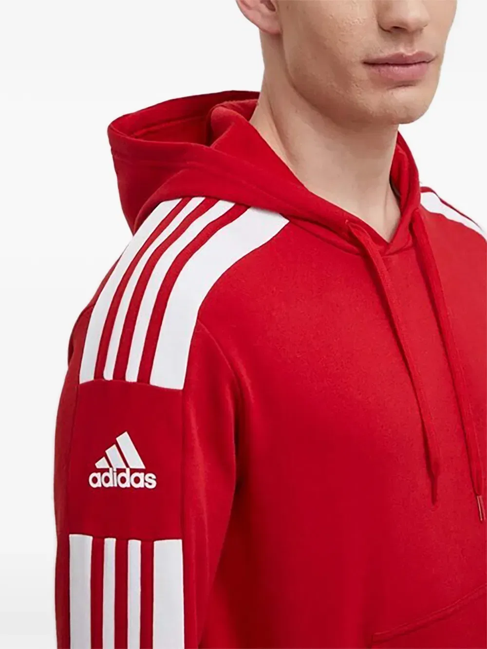 Толстовка в полоску Adidas, красный — фото 4
