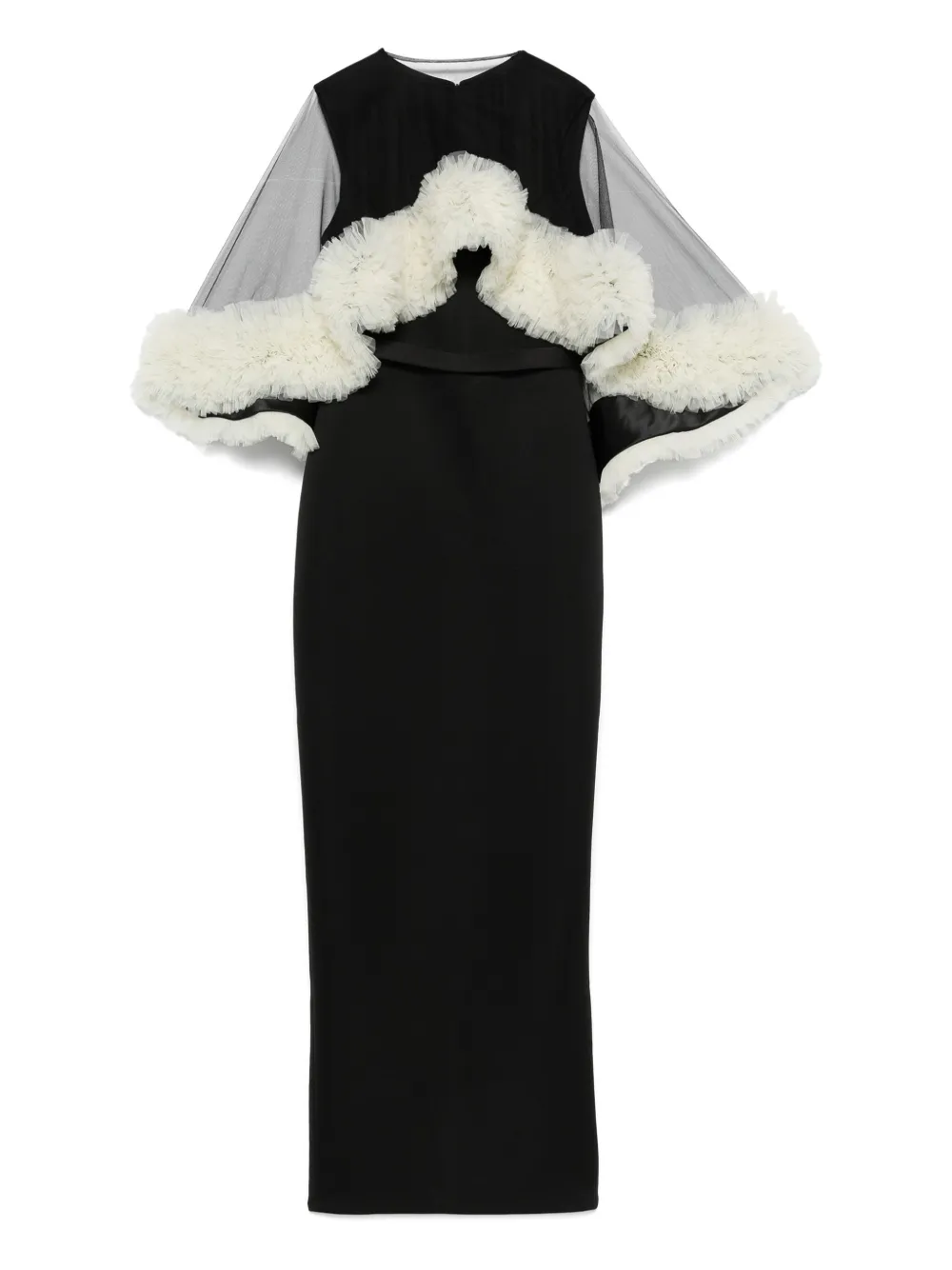 

Платье с оборками AAVVA, черный