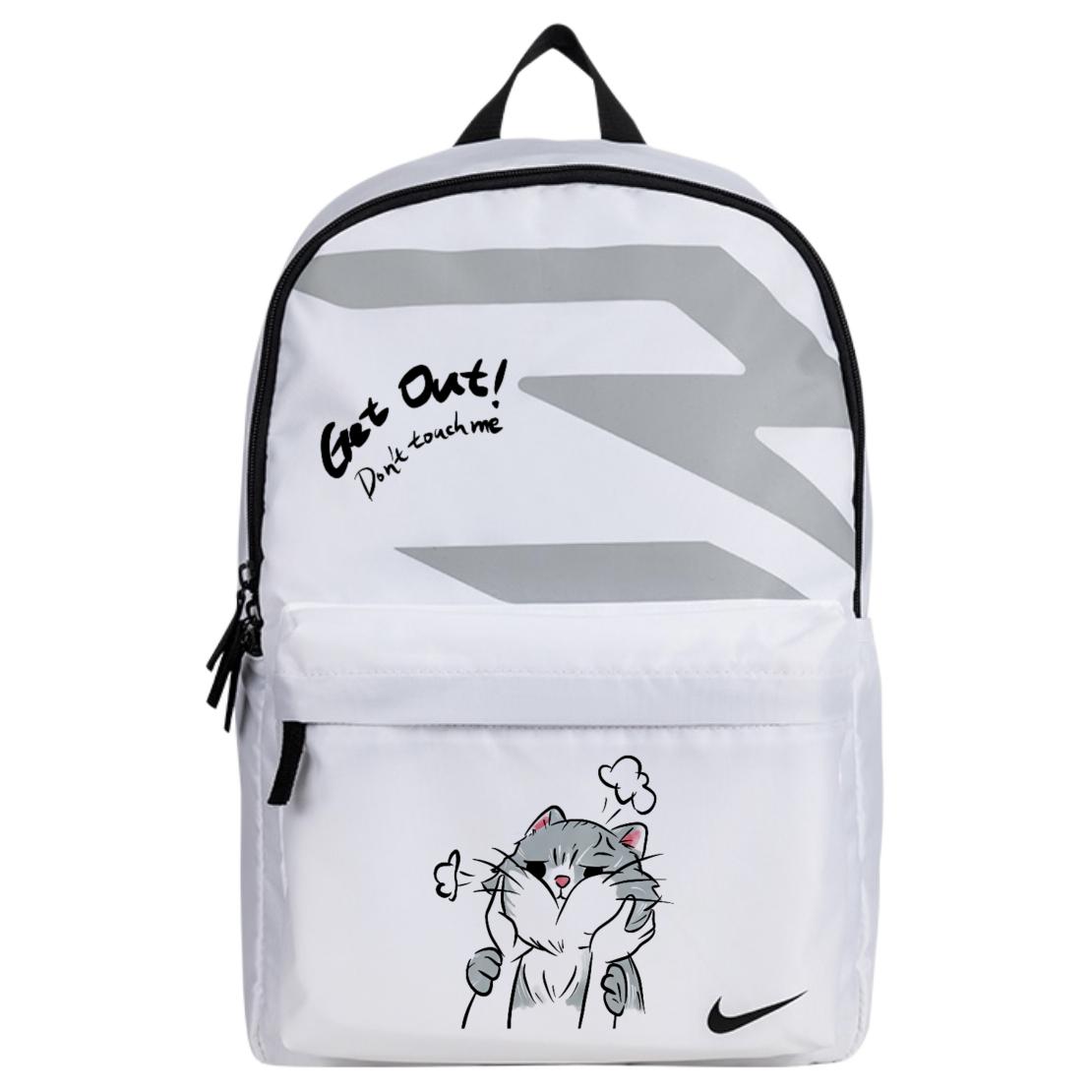 

Nike Полиэстеровый рюкзак унисекс белый, Cute Cat