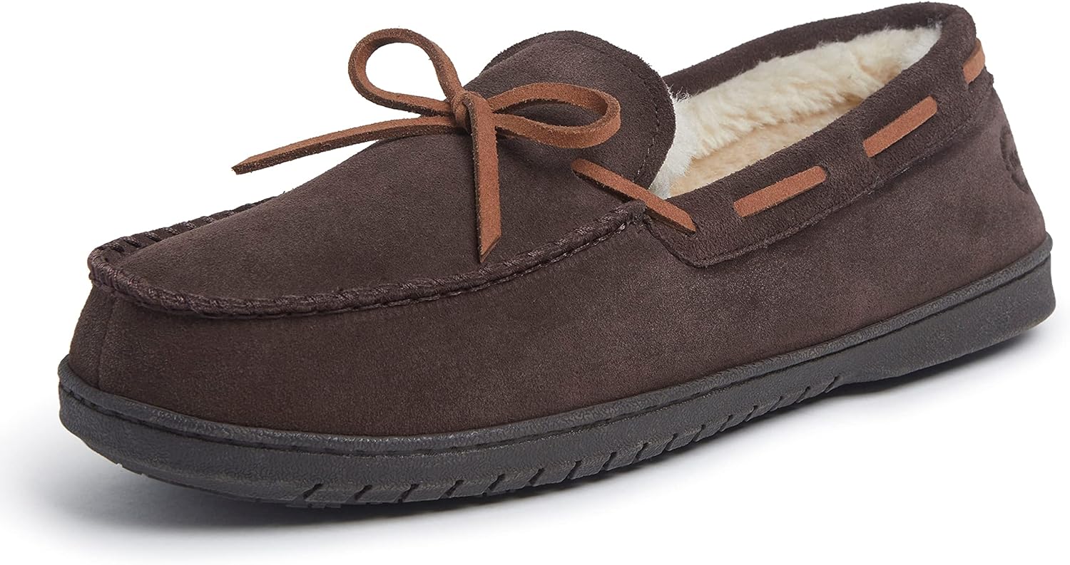 

Мужские мокасины Dearfoams Hudson из натуральной замши с мемори-пенной стелькой и шнурками, Coffee