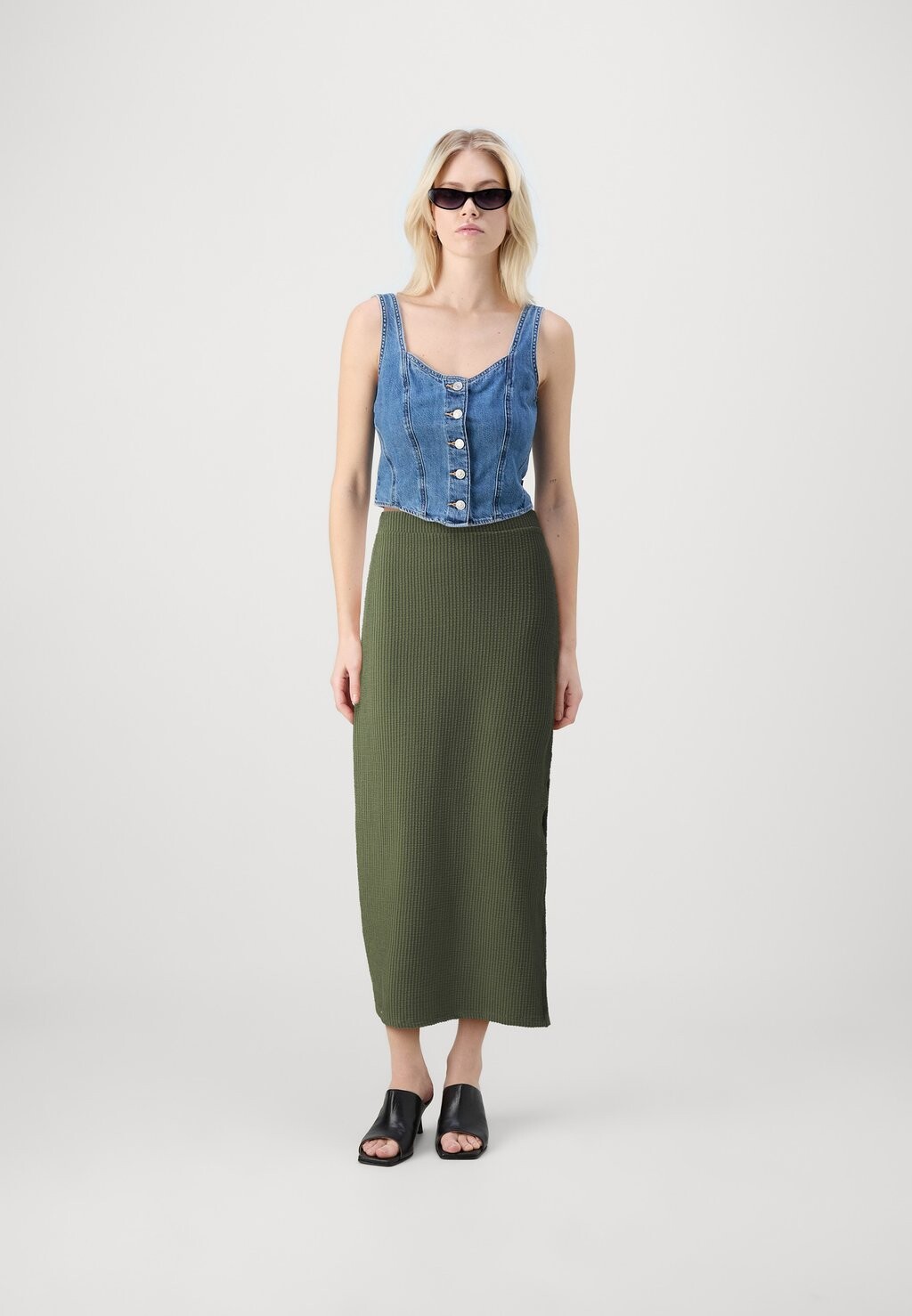 

Юбка-карандаш ONLKINO MIDI SKIRT ONLY, оливковый