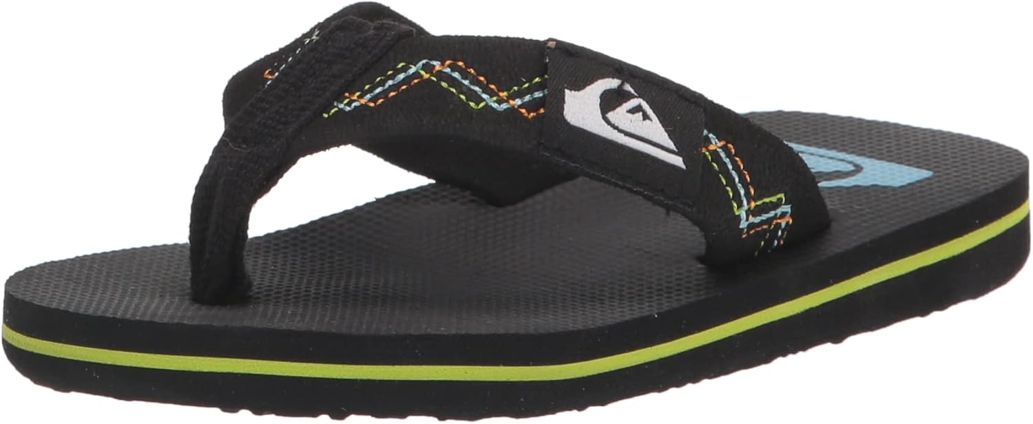 

Мужские вьетнамки на ремешке Quiksilver, черный/зеленый
