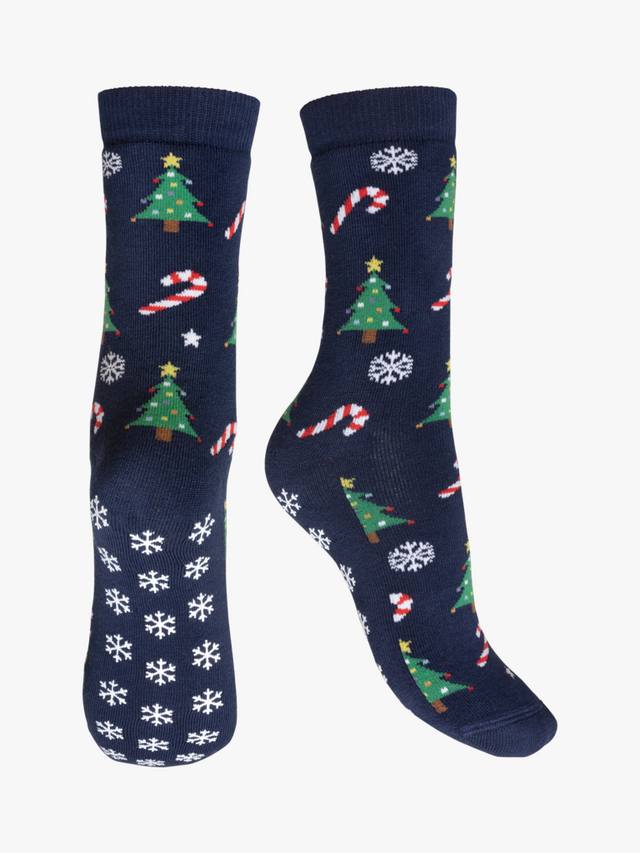 

Рождественские носочки-тапочки из хлопковой смеси Charnos, Navy