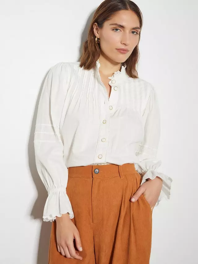 

Рубашка Monsoon Rose Frill, белый