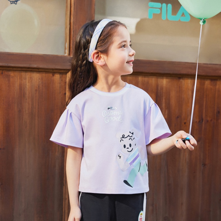 FILA KIDS Футболка YUANTIANZHI,LIANMINGKUAN Cloud Gown Purple для детей 3-7 лет — фото 4