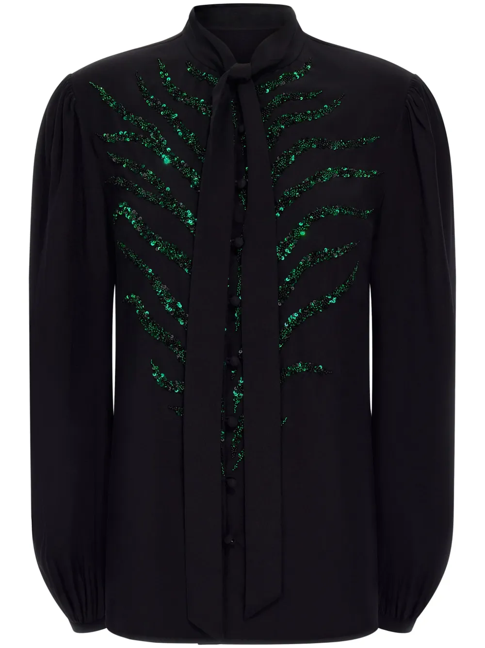 

Блузка с пайетками Roberto Cavalli, черный