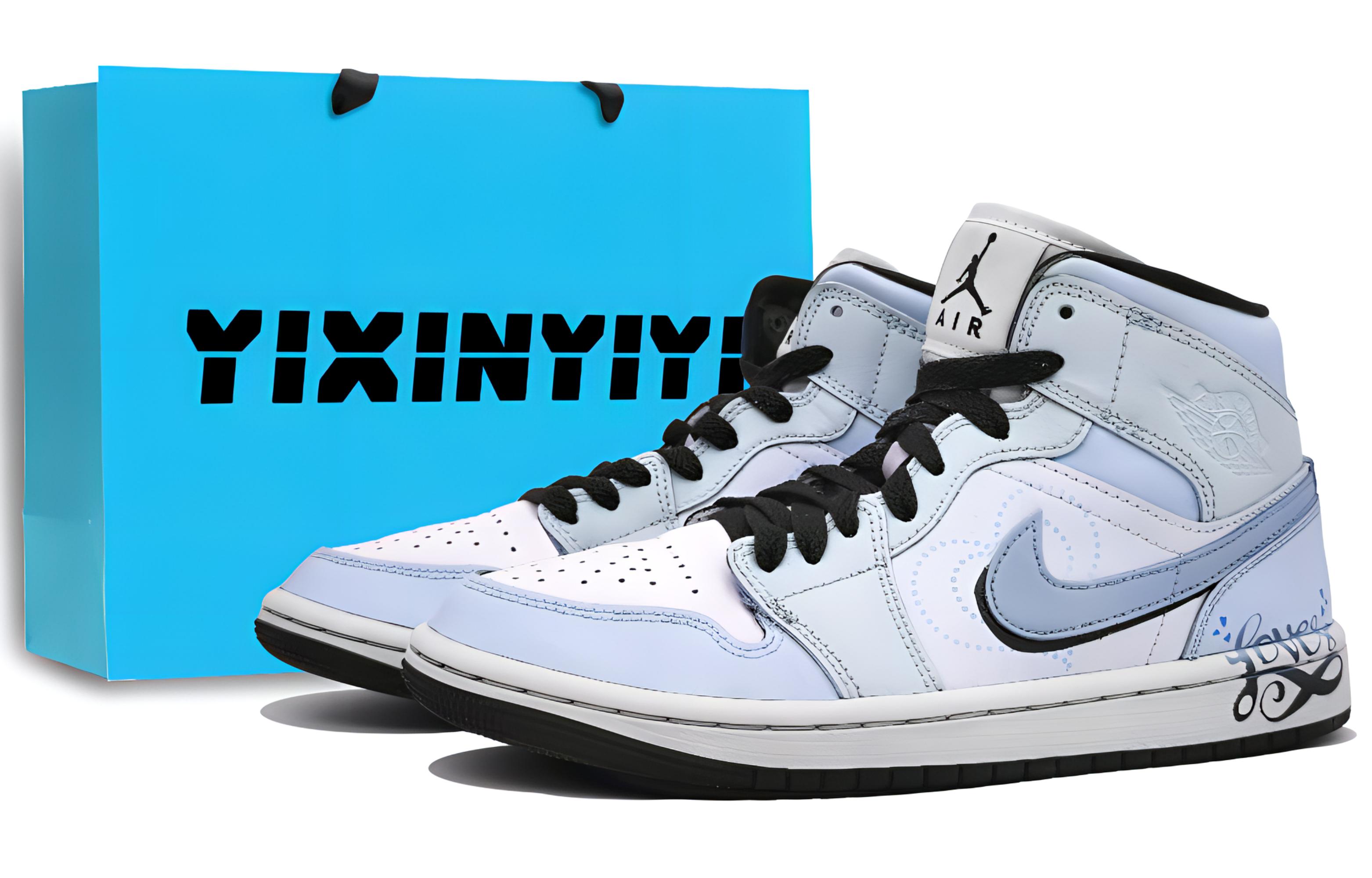 

Jordan Баскетбольные кроссовки Air 1 Abrasion Resistance Mid Top Vintage, мужские, нежно-синие