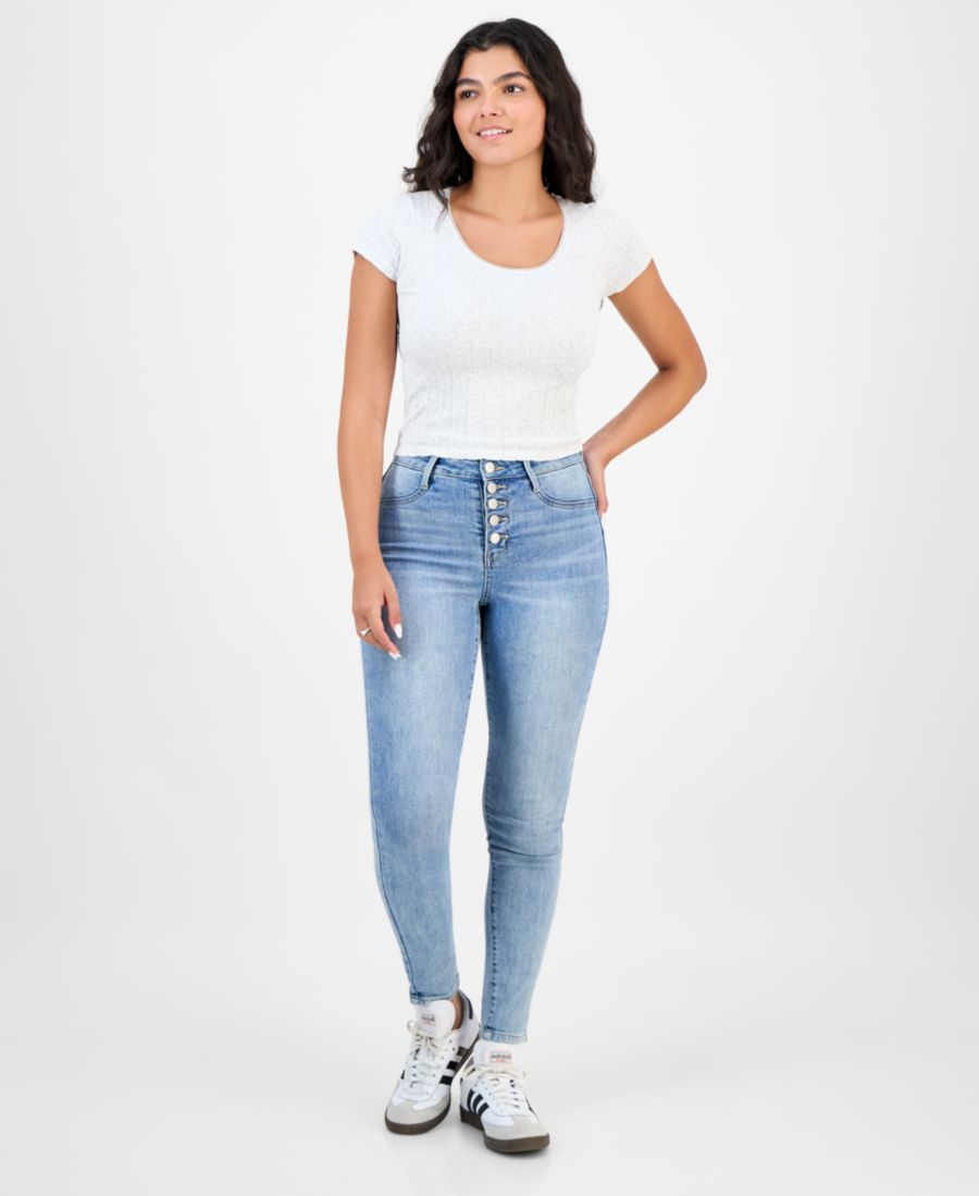 

Узкие джинсы с высокой посадкой для подростков с фигурой "кудрявый" Dollhouse, Lexi Light Med