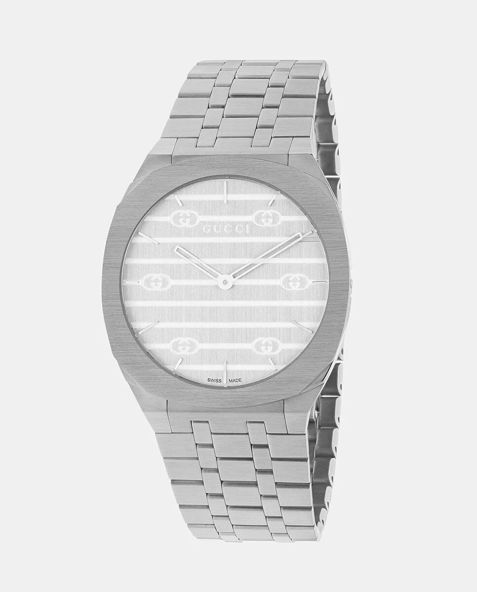 

Женские часы 25 H YA163402 сталь Gucci, серебряный
