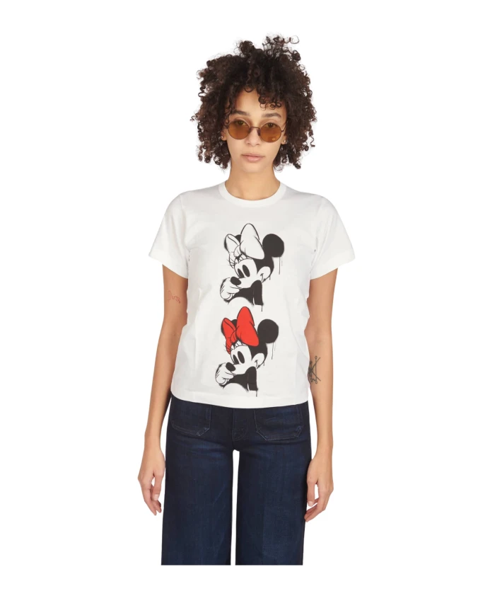 

Белая футболка с принтом Минни Маус Comme Des Garã§Ons, белый