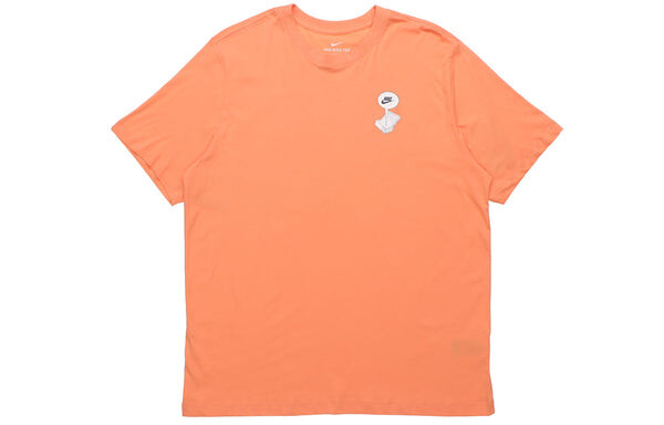 Футболка как m sportswear nsw tee shoe print short sleeve red orange Nike, оранжевый — фото 2