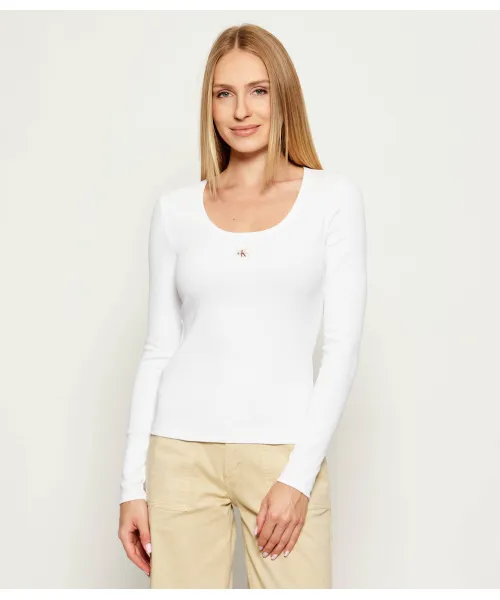 

Блуза Slim fit Calvin Klein Jeans, белый