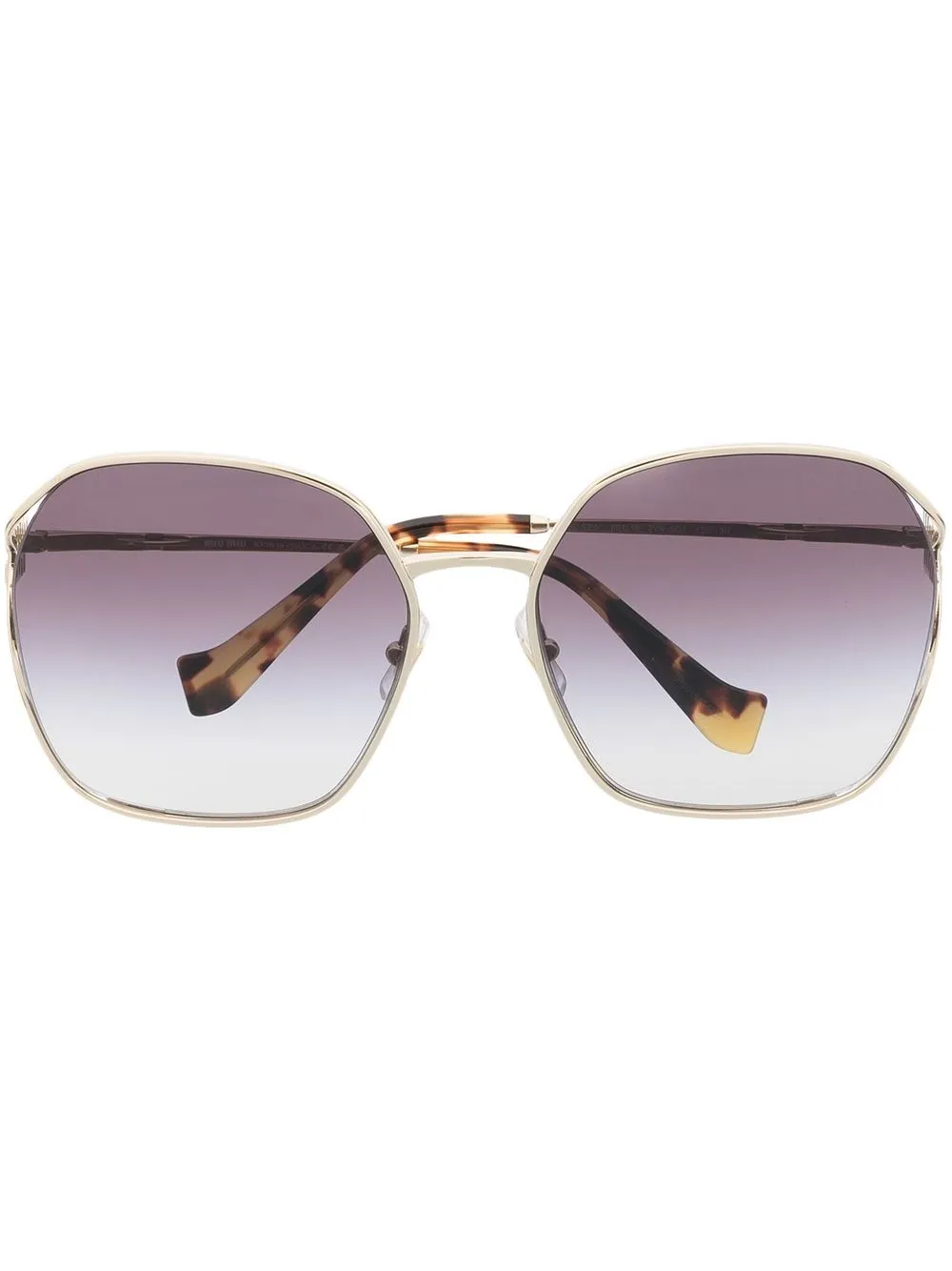 

Солнцезащитные очки в массивной оправе Miu Miu Eyewear, золотой