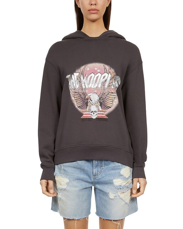 

Хлопковая толстовка с капюшоном и графическим принтом The Kooples, мультиколор