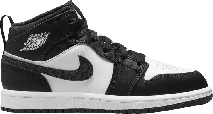 

Кроссовки Air Jordan 1 Mid SE PS 'Panda Elephant', черный