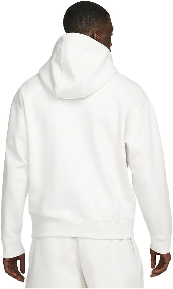 Мужская флисовая толстовка с капюшоном Nike Sportswear Solo Swoosh, Phantom/ White — фото 2
