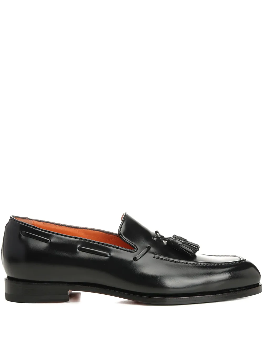 

Лоферы с эмалью Santoni, черный